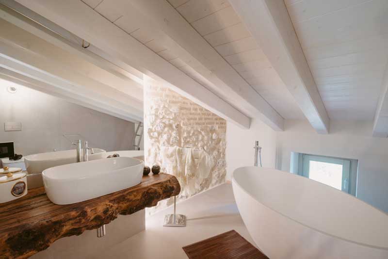Ferienvilla Gardasee Lake Relais Gargnano  - Badezimmer